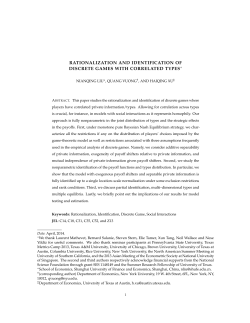 rationalization and identification of discrete games with
