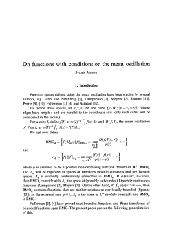On functions with conditions on the mean oscillation