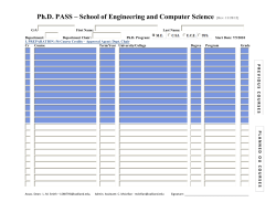 Ph.D. PASS &ndash; School of Engineering and