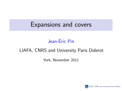 Expansions and covers