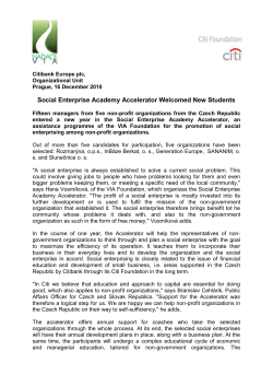 December 16, 2010 - Social Enterprise Academy