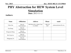 PHY Abstraction for HEW System Level Simulation Date