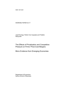 The Effects of Privatization and Competitive Pressure on Firms` Price