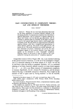 easy constructions in complexity theory: gap and speed