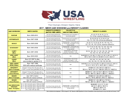 2017 - MEN`S AGE DIVISIONS and WEIGHT CLASSES