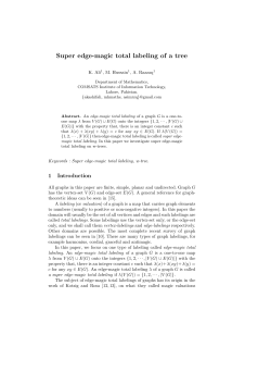 Super edge-magic total labeling of a tree