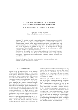 A LYAPUNOV ISS SMALL-GAIN THEOREM FOR STRONGLY