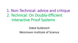 Highlights of Benny*s Research - Weizmann Institute of Science