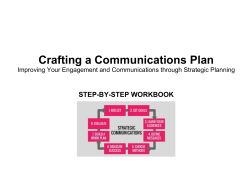 Step #7a: Build a Communications Work Plan