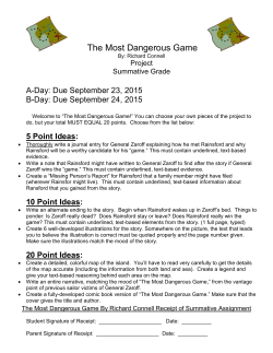 The Most Dangerous Game By Richard Connell Receipt of