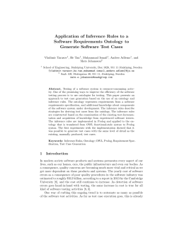 Application of Inference Rules to a Software Requirements Ontology