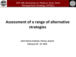 Assessment of a range of alternative strategies