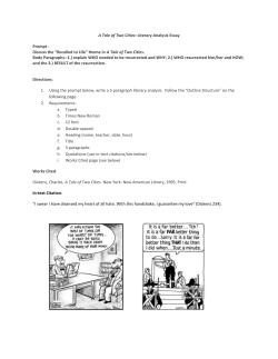 A Tale of Two Cities: Literary Analysis Essay