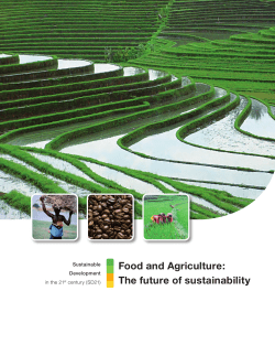 Food and Agriculture: The future of sustainability
