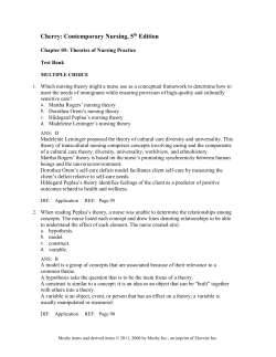 Cherry: Contemporary Nursing, 5th Edition