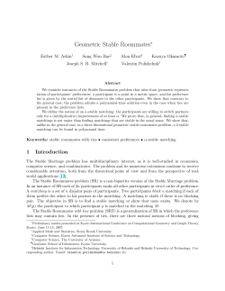 Geometric Stable Roommates - ITN