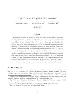 Tight Bounds On Expected Order Statistics