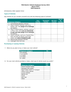 PGE EV Employee Survey