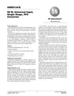 AND8124/D 90 W, Universal Input, Single Stage, PFC Converter
