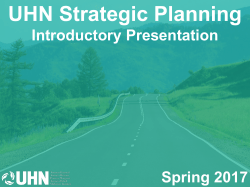 Strategic Planning Update: Spring 2017
