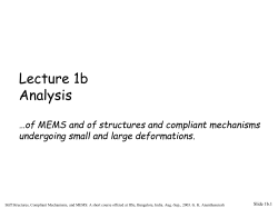 Lecture 1a Role of Structures and Mechanisms in MEMS