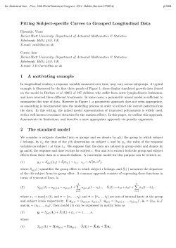 Fitting Subject-specific Curves to Grouped Longitudinal Data 1 A