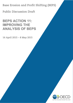 beps action 11: improving the analysis of beps