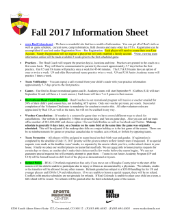 Fall 2017 Information Sheet