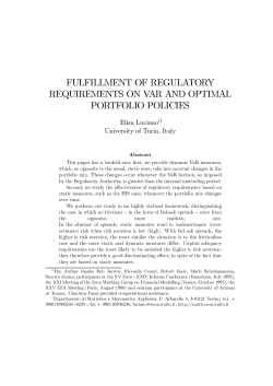 fulfillment of regulatory requirements on var and optimal portfolio