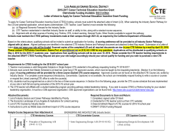 CTEIG Letter of Intent - Los Angeles Unified School District
