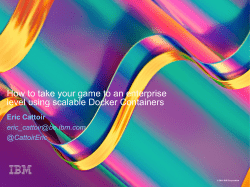 How to take your game to an enterprise level using scalable