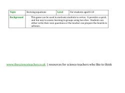 Physics equations revision game