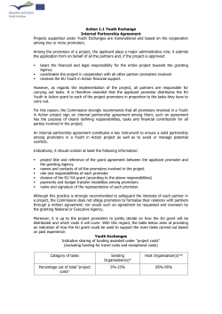 Youth Exchange Partnership Agreement