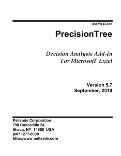 PrecisionTree - Palisade Corporation