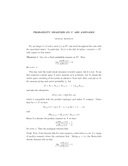 PROBABILITY MEASURES ON Rd ARE AMENABLE