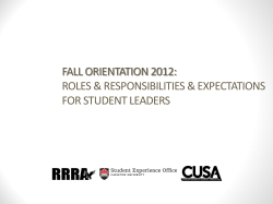 Team Leader Training – Expectations