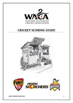 CRICKET SCORING GUIDE