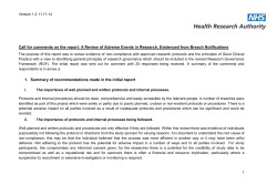 Comment Provided - Health Research Authority