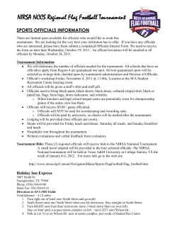 Officials Application