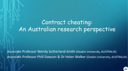 Contract Cheating: What we know and what we don*t know