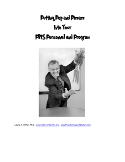 Putting Pep and Pizzazz in Your PBIS Program