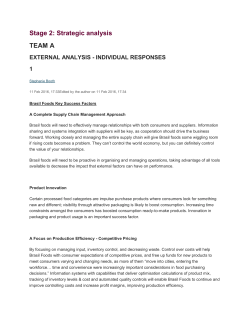 The STEP analysis of BRF