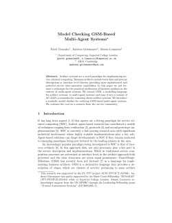 Model Checking GSM-Based Multi-Agent Systems