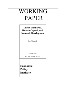 Labor Standards, Human Capital, and Economic Development (EPI