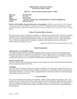 EDSS.521-Stall - California State University San Marcos