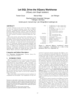 Let SQL drive the XQuery workhorse (XQuery join graph isolation)