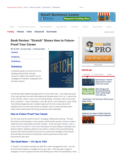 Book Review: “Stretch” Shows How to Future