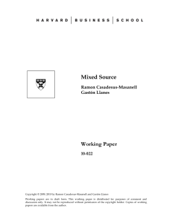 Mixed Source Working Paper