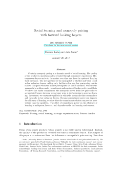 Social learning and monopoly pricing with forward