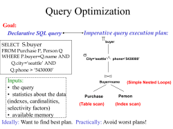 Query Optimization